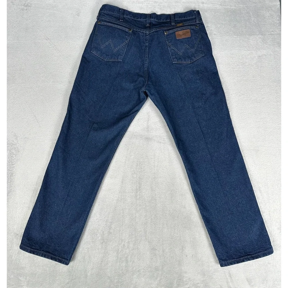 Wrangler 47MWZ‎ Regular Fit Jeans Mens 36x30 Blue Denim Cowboy cut Western Work